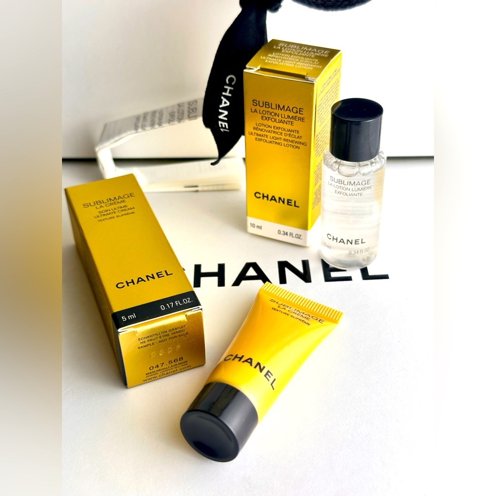 Chanel Sublimage lumiere exfoliante and Sublimage supreme texture cream